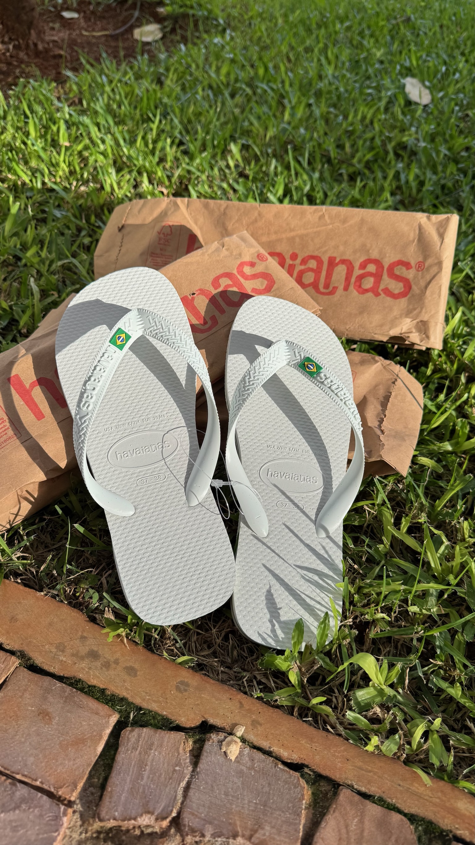 Havaianas Branca Brasil